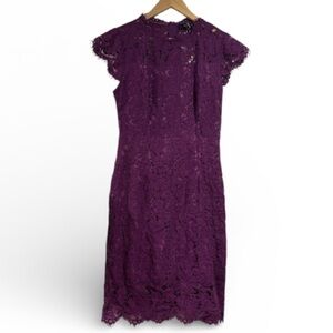 Purple lace dress lined plum Merokeety NEW